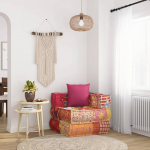 ZEYUAN modulaarne pouf koos padjaga, diivan, v&auml;ike diivan, diivan, magamistuba, diivan, teismeliste tuba, l&otilde;&otilde;gastav diivan, Patchwork kangas