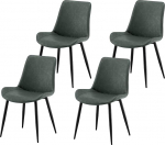 Garvis s&ouml;&ouml;gitoa toolid, komplekt 2, polsterdatud toolid istmepadjaga, kunstkangas, k&ouml;&ouml;gitool, elutoa tool, garderoobitool, ergonoomiline tool (oliivi)