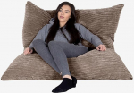 LOUNGE PUG - XL Beanbag MOCHA Cord - 5+ istumisasendit - SUURED chill out eluruumi - GIANT SIZE