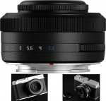 TTArtisan AF 27 mm F2.8 XF Lens for Fuji X Mount Cameras X-A1 X-A10 X-M1 X-T1 X-T10 X-T100 X-PR01 X-PR03 X-E1 X-E2S XS10 X-H1 X-H2S and More (Black)