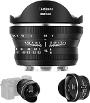 7artisans 6mm F2.0 for R-Mount APS-C kalasilmaga ultra-laia nurgaga kaameraobjektiiv, manuaalne fookus, 220&deg; lainurk Canon R Mount'ile (R7, R10, R50, R100, R50V)