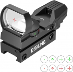 ESSLNB Red Dot Visier Scope Sight Leuchtpunktvisier f&uuml;r 20mm/22mm Schiene mit Montage Schutz und Tactical 4 Reticles