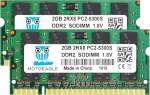 4GB (2x2GB) PC2 5300 SODIMM RAM DDR2 667MHz 2Rx8 2GB DDR2 5300s PC2 666MHz m&auml;lu 200-Pin CL5 1.8V s&uuml;learvuti jaoks iMac, Mac Mini, MacBook, MacBook Pro, Intel