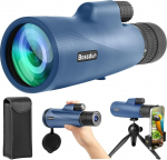 10-30 x 50 Zoom Telescope, High Performance Telescope for Smartphone with Tripod, Monocular for Adults, Monocular for Hiking, Hunting, Stargazing, Bird Watching