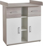 arthur berndt Lotti Changing Table with Removable Changing Table Elm Silver Grey/White - Made in Germany
