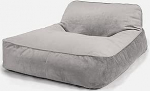 Lounge Pug, diivanvoodi Bean Bag Chaise Lounge Velvet Silver