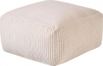 Beliani Skandi Mukki Pouf Stool Cord Beige 50 x 50 cm Square Modern
