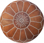 Maison de Marrakech / Beautiful Tan Brown Moroccan Pouf Pouffe Cover, Ottoman