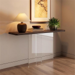 Kitsas pikk konsoollaud akr&uuml;&uuml;list alusega kohvilaud Meditatsioonialttar elutuppa esikusse (80 x 30 x 75 cm)