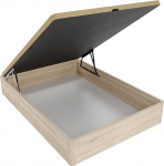 Somnia Descanso suure mahutavusega kokkupandav puidust voodiraam 30 mm paksuse sahtliga, tugevdatud ja hingava kaanega, Cambria, 135 x 200 cm