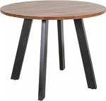 byLIVING Tara s&ouml;&ouml;gilaud / &uuml;mmargune lauaplaat akaatsia naturaalne / metallist raam must / k&ouml;&ouml;gilaud kuni 4 inimesele / l&auml;bim&otilde;&otilde;t 100 cm, k&otilde;rgus 76 cm