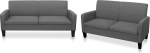 Fasba 2-TLG. Sofagarnitur Stoff Dunkelgrau, Polstersofa Moderne Relax-Couch f&uuml;r Wohnzimmer Schlafzimmer Hobbyraum278213