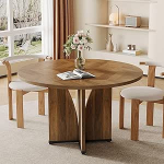 Tribesigns &uuml;mmargune s&ouml;&ouml;gilaud 4 inimesele, 100 cm s&ouml;&ouml;gilaud maal&auml;hedases stiilis, k&ouml;&ouml;gilaud puidust t&ouml;&ouml;stuslikus disainis, v&auml;ike &uuml;mmargune s&ouml;&ouml;gilaud s&ouml;&ouml;gituppa, k&ouml;&ouml;ki, elutuppa