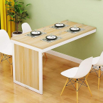Gardeneea Wandklapptisch, klappbare Werkbank, multifunktionaler klappbarer W&auml;scheklapptisch (Teakwei&szlig;)