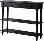 SYXHJTFZ Narrow Console Table, schmaler Sofatisch mit 2 Ablagen, f&uuml;r Enge R&auml;ume, Eingangsbereich, Flur, Wohnzimmer, Industrie-Design(39.4x14x31.5in,Double Layer)