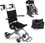 Mobiclinic, Folding Wheelchair Neptuno European Brand Aluminium Elderly Wheelchair Manual Driving Lightweight Levers Brakes Seat Belt Folding Footrest Armrests