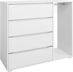 Vicco Ruben Children's Wardrobe White 120 x 101.9 cm with 4 Drawers