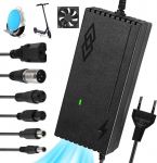 Laadijad rollerite jaoks, 54.6V 2A vahelduvvoolu toiteallikas jalgratta laadija koos 6 pordi Hoverboardi laadimiskaabliga AC toiteallikas Scooter adapteri laadija elektrijalgratastele E-skootri laadur koos LED laadimisega