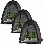 Porayhut Pop Up Sunscreen Fabric, Easy Open Plant Protection, UV Resistant, 80% Sunscreen Net for Mini Flower Pot with Stakes