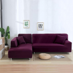 Sofa Slipcovers, Stretchy L-Shaped Sofa Covers, Non-Slip Sofa Covers for Pets Kids Sofa Cover Furniture Protector - for Living Room Bean Paste Red 3+3 Seats (3+3 Seats)