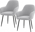 2 tooli katte komplekt koos kumerate, 2 Stretch Velvet Universal tugitooli katte komplekt koos k&auml;etugedega, elastne eemaldatav pestav toolikate lillede tekstuuriga, s&ouml;&ouml;gitoa toolidele, kontoritoolidele.