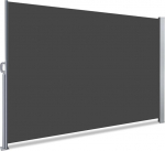 VOUNOT Seitenmarkise Ausziehbar f&uuml;r Balkon, Garten und Terrasse, Sichtschutz, Windschutz, Wasserdicht, Sonnenschutz, 180 x 300 cm, Dunkel-Grau