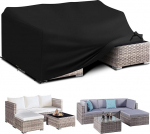 PATIO PLUS aiam&ouml;&ouml;bli kate PU kaetud aia laua tooli kate veekindel tuulekindel UV kaitse 600D Oxford kangast Patio laua kate ristk&uuml;lik 270x180x90cm