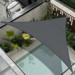 COOL AREA Markiis, veekindel, kolmnurkne, 4 x 4 x 5,65 m, p&auml;ikesekaitse 95% UV-kaitse, tuulekaitse, vetth&uuml;lgav markiis, sobib v&auml;litingimustesse nagu aed, r&otilde;du, terrass.