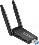 WiFi 6 AX1800 WiFi adapter USB 3.0 1800 Mbit/s traadita v&otilde;rgukaart Dongle Dual Band Double Antennas PC s&uuml;learvuti arvutile