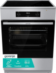 Gorenje GEIT6C60XPG elektripliit induktsioonpliidiga, 60 cm, 71 liitrit, AirFry, Child Lock, GentleClose, AquaClean, BridgeZone, PowerBoost, roostevaba teras.