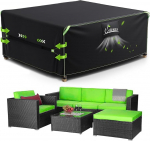 UIRWAY kate aiam&ouml;&ouml;blile, 200 x 200 x 90 cm, veekindel salongim&ouml;&ouml;bel 420D Oxfordi kangast katted m&ouml;&ouml;blikomplektidele, kaitsev kate aiam&ouml;&ouml;blile ventilatsiooniavadega ja