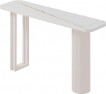 lyxamjrzyp Konsolentisch Schmal Steinplatte, Konsole f&uuml;r Flur oder Diele, Moderne Wandkonsole f&uuml;r Wohnzimmer oder Schlafzimmer, Slim Sofa Tisch(Gold Beige,47.2in/120cm)