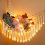 M&auml;nguasjade v&otilde;rkkiik pehmedele loomadele, valge, Teddy Hammocks, Teddy Bear Storage Net, Hammocks, Toy Hammock, Fabric Nursery Hanging Organiser for Bedroom