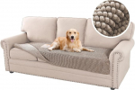 H.Versailtex Chenille-Hundebettbezug, dick, weich, Sofabez&uuml;ge f&uuml;r 3 Kissen, Couch, rutschfeste Sofa-Schonbez&uuml;ge, M&ouml;belschutz f&uuml;r Hunde, Haustiere, Katzen, 90 x 208 cm, Taupe