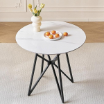 SHARPDO &uuml;mmargune paekivist s&ouml;&ouml;gilaud 2-4 inimesele, kriimustus- ja kuumakindel, terasraam, lihtne puhastada, k&ouml;&ouml;gilaud, s&ouml;&ouml;gitoa laud, s&ouml;&ouml;gilaud, &uuml;mmargune laud, 80 cm, kaasaegne