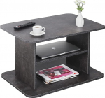 RICOO WM094-BG kohvilaud koos hoiuruumiga 69 x 50 x 45 cm Diivanilaud betoonist hallile