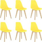 vidaXL 6 x s&ouml;&ouml;gitoa toolid, k&ouml;&ouml;gitoolid, elutoa toolid, s&ouml;&ouml;gitoa toolid, kollased plastist p&ouml;&ouml;gijalad