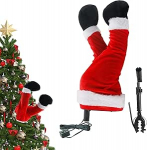 Animeeritud j&otilde;uluvana jalad kaunistus, 13-tolline pikk tont jalad pehmestatud pluusist, j&otilde;uluvana jalad, j&otilde;ulupuu k&uuml;lge riputamiseks siseruumides ja v&auml;ljas j&otilde;ulukaunistuseks (punane)