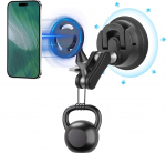 BRDRC Magnetic Car Mount Suction Cup Magsafe telefonihoidja, iminapakett Mount iPhone 16/15/14/13/12, tuuleklaasi &otilde;huventilatsiooni magnetiline auto iminapakett telefoni hoidja