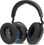 WC SweatZ Momentum 4 - patenteeritud k&otilde;rvapadjakatted Sennheiser Momentum 4 juhtmevabadele k&otilde;rvaklappidele Wicked Cushions | Higikindel ja kergesti pestav | Must