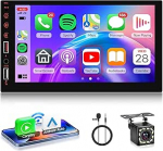 Rimoody juhtmevaba Carplay autoraadio 2 DIN juhtmevaba Android auto You-Tube Bluetooth peeglilink 7-tolline puuteekraaniga autoraadio Bluetooth FM-raadio USB/TF/AUX/MIC roolijuhtimine + tagurdamine