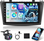 Androidi autoraadio Mazda 3 2009-2013 juhtmevaba Carplay ja Android Car, 9-tolline HD puutetundlik autoraadio GPS/WiFi/Bluetooth/EQ/FM RDS-ga