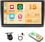 Hikity Android15 4+64G autoraadio Renault Trafic/Opel Vivaro 2006-2010/Nissan Primastar 2006-2014 10-tollise Incell puuteekraaniga, traadita Carplay Android auto, FM/RDS GPS WiFi tagurduskaamera +