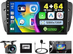 Hikity 4G+64G Android 15 autoraadio Seat Ibiza 6J 2009-2013, 2-DIN autostereo juhtmevaba Carplay, Android auto, 9-tolline puuteekraan, GPS, WiFi, raadio FM/RDS, 32EQ, BT, kaamera, mikrofoniga.