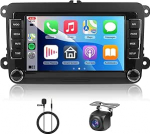 2G + 64G autoraadio VW Golf 5 6 Tiguan Polo Passat Touran Caddy Skoda Seat 7-tolline traadita Carplay Android autoraadio Android auto GPS navigatsiooniga WiFi Bluetooth FM / RDS roolijuhtimispuldiga