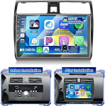 Hikity 4GB + 64GB Android autoraadio Suzuki Swift 2005-2010, autoradio 2 DIN juhtmevaba Carplay, Android auto, 10-tolline puuteekraan, GPS, WiFi, FM/RDS raadio, 32EQ, tagurduskaamera, MIC