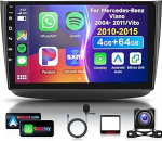 4G 64G VECHTEL 10.1-tolline Bluetooth autoraadio Mercedes-Benz Viano 2004-2011/Vito 2010-2015 Carplay Android auto, DSP EQ, 1280 x 720, WiFi GPS Navi, Mirror Link, RDS/FM raadio 2 DIN koos AHD tagurdamisega