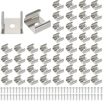 PATIKIL LED ribaklambrid, 70 t&uuml;kki roostevabast terasest paigaldusklambrid Kinnitusklamber koos kruvidega 14 mm kuni 15 mm LED ribavalgustuse kaablile