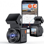 VANTRUE E1 lite Mini Dash Cam WiFi Front 1080P HDR/30fps koos h&auml;&auml;ljuhtimisega, 1,54-tolline IPS peidetud Dash Cam auto, 160&deg; &ouml;&ouml;n&auml;gemine, 24-tunnine parkimise j&auml;lgimine, GPS, G-sensor, Loop salvestamine, Max.