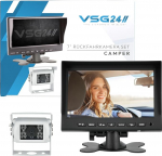 VSG 24 tagurduskaamera 7-tolline matkaauto komplekt koos kaamera, monitori, kaabliga - veekindel &ouml;&ouml;vaatlus 12 V - 24 V lihtne paigaldus / vastupidav tagurduss&uuml;steem auto haagissuvilale haagissuvilale haagissuvilale matkaautodele